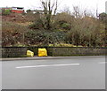 ST0696 : Yellow grit bins, Main Road, Tyntetown by Jaggery