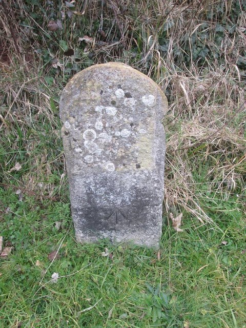 Old Milestone by the former B3391, Halberton