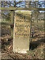 SU7033 : Old Milestone by the A32, Pelham Place, Newton Valance by K Lawrence