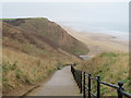 NZ6621 : Steps to the beach, Saltburn by Malc McDonald