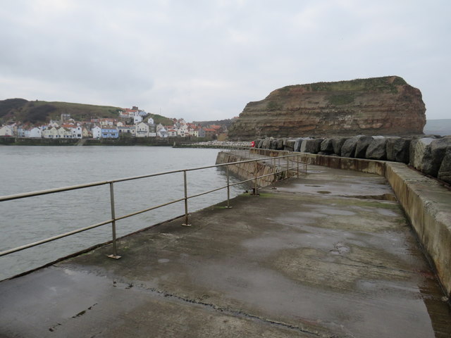 Breakwater at Staithes Harbour