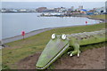 ST1973 : Enormous Crocodile at Cardiff Bay by David Martin