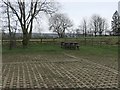 SE1887 : Picnic benches in the reservoir car park by Christine Johnstone