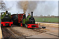 SK2406 : Statfold Barn Railway - Hunslet trio by Chris Allen