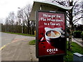 ST2787 : Costa Coffee advert, Park View, Bassaleg by Jaggery