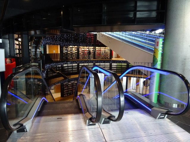 Escalators in the Library of Birmingham