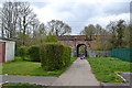 SP3677 : Railway bridge over a footpath, Willenhall, southeast Coventry by Robin Stott