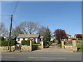 NZ3632 : Cemetery gates, Fishburn by Malc McDonald