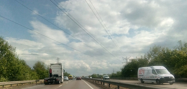 A12 Chelmsford bypass, southbound