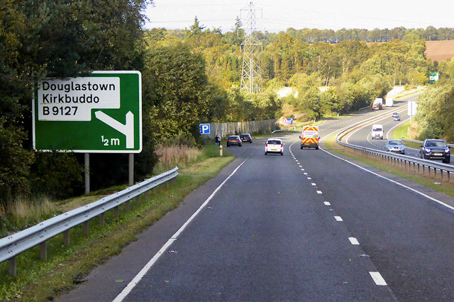 Layby on the Northbound A90 near Gateside