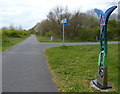 SJ3270 : Millennium milepost along the Chester Railway Path by Mat Fascione