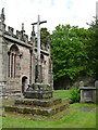 SJ8969 : Gawsworth St James - restored cross by Stephen Craven