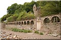 NT3194 : Ruined house and sea wall by Richard Sutcliffe