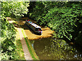 SJ4134 : Narrowboat approaching Ellesmere Tunnel, Llangollen Canal by David Dixon