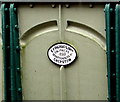 ST0789 : Late Victorian plaque on the side of a bridge opposite platform 1, Pontypridd railway station by Jaggery