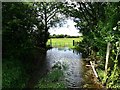 SK2428 : Flooded railway farm access by Ian Calderwood