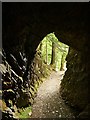 NY1815 : Pedestrian tunnel on Buttermere lakeside path by Graham Hogg