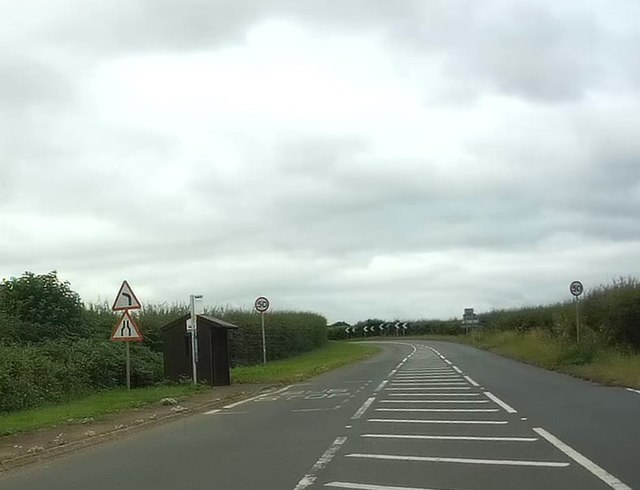 Bus stop on the B3181