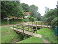 TQ1448 : Bridges over Milton Brook, Westcott, near Dorking by Malc McDonald