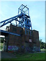 SE3606 : Headgear, Barnsley Main colliery, from the north by Christine Johnstone