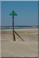 SZ7797 : Groyne marker by Ian Capper