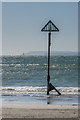 SZ7698 : Groyne marker by Ian Capper