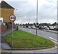 ST3090 : 40 sign, Hollybush Avenue, Malpas, Newport by Jaggery