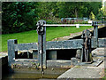 SJ9689 : Marple Locks No 7 top gate, Stockport by Roger  D Kidd