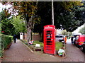 ST1580 : Grade II listed red phonebox, Pen-y-dre, Rhiwbina, Cardiff by Jaggery