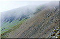 SH6053 : Scree and rock slopes of west face of Snowdon by Trevor Littlewood