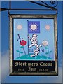 SO4263 : Inn sign to Mortimer's Cross Inn by Philip Halling