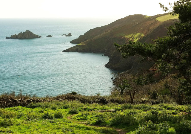 Coastline south of Pudcombe Cove