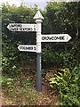 ST1336 : SCC Fingerpost on Stogumber Hill at the junction of Heddon Wood Lane by Marika Reinholds