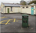 SO3013 : Bilingual litter bin near Abergavenny bus station by Jaggery