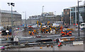 NT2574 : Road works, Picardy Place (1) by Jim Barton