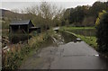 SO4493 : Flooded road to Brockhurst, Shropshire by Jaggery