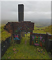 SO5977 : Derelict quarry buildings at Titterstone Clee Hill by Mat Fascione