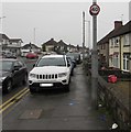 ST3090 : Cars parked on the Malpas Road pavement, Newport by Jaggery