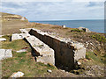 SY9876 : Industrial remains at Seacombe Quarry, Isle of Purbeck by Phil Champion