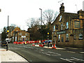 SE2236 : Zebra crossing under construction, Rodley Lane by Stephen Craven