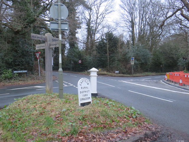 Posts and markers near Chipstead