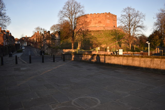 Castle from Lady Bridge - Tamworth, Staffordshire