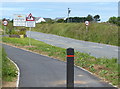 SM7625 : Cycleway and footpath along the A487 at St Davids by Mat Fascione