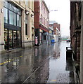 ST3188 : Rainy Market Street, Newport by Jaggery