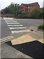 SP2965 : Unofficial zebra crossing, service road to Tesco, Warwick by Robin Stott