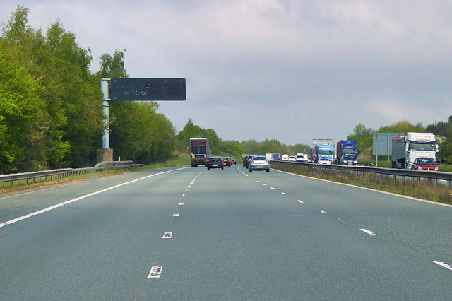 Variable Message Sign on the A1(M) in North Yorkshire