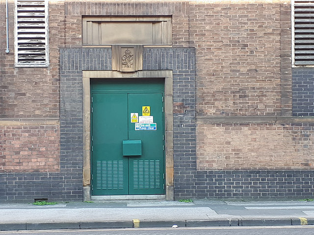 Detail of Burley Street telephone exchange, Leeds