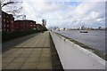 TQ4279 : Thames path towards the Thames Barrier by Ian S