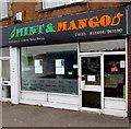 ST3090 : Covid-19 notice on the door of Mint & Mango, 367 Malpas Road, Newport by Jaggery