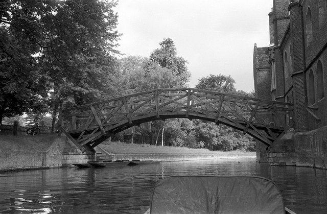 The mathematical bridge, Queens' College, Cambridge, 1961